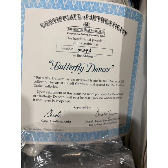 Ashton-Drake Native American Indian Princess Doll "Butterfly Dancer" Porcelain - Picture 3 of 14